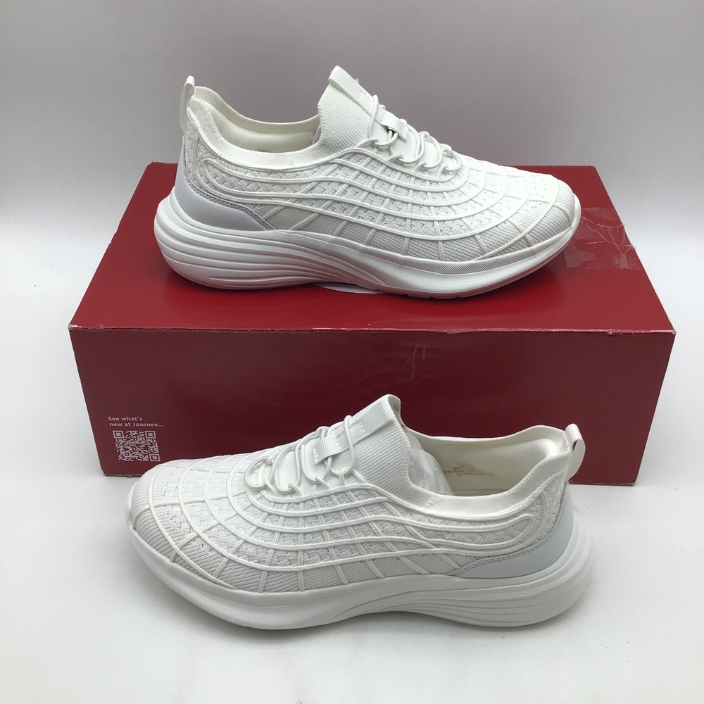 Journee Collection Dasha White Slip On Platform Sneakers Womens Size‎ 7.5 NEW